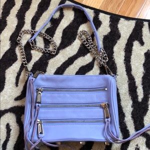 LILAC REBECCA MINKOFF MINI ZIP CROSSBODY BAG